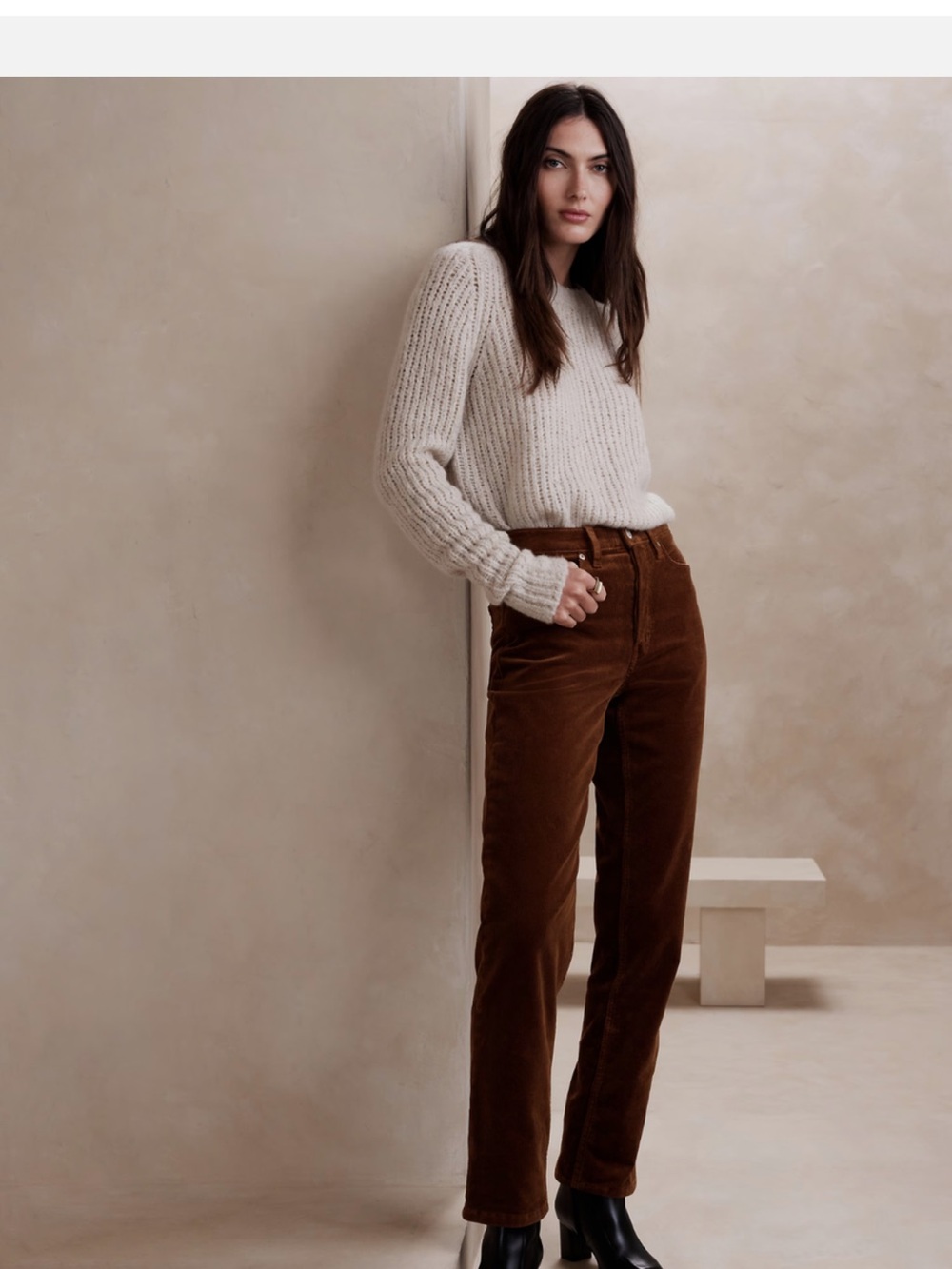Banana Republic The Straight Corduroy Pant Potters Clay Brown size 32